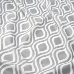 Croydex Grey Medallion Textile Shower Curtain -Home Bathroom croydex grey medallion textile shower curtain af290231h 2