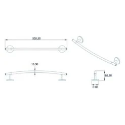 Croydex Hampstead Towel Rail - Chrome -Home Bathroom croydex hampstead towel rail chrome qm642641 3