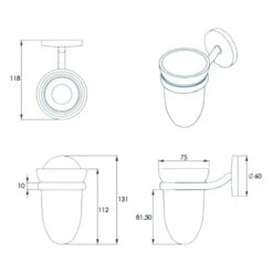 Croydex Hamsptead Tumbler And Holder - Chrome -Home Bathroom croydex hamsptead tumbler and holder chrome qm641841 3