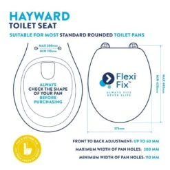 Croydex Hayward Flexi-Fix Toilet Seat -Home Bathroom croydex hayward flexi fix toilet seat wl602422h 3