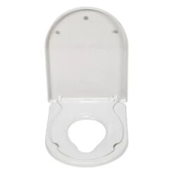 Croydex Hilier Stick 'N' Lock D-Shaped Toilet Seat - White -Home Bathroom croydex hilier stick n lock d shaped toilet seat white wl112322h 2