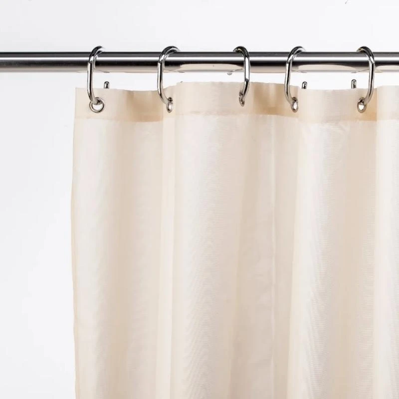 Croydex Ivory Plain Shower Curtain 4 Croydex Ivory Plain Shower Curtain - Image 2