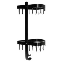 Croydex Large Two Tier Corner Basket - Matte Black 8 Croydex Large Two Tier Corner Basket - Matte Black -Home Bathroom croydex large two tier corner basket matte black qm772821 2