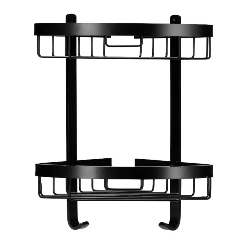 Croydex Large Two Tier Corner Basket - Matte Black 3 Croydex Large Two Tier Corner Basket - Matte Black