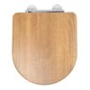 Croydex Levico Flexi-Fix Wood Toilet Seat - Oak Effect -Home Bathroom croydex levico flexi fix wood toilet seat oak effect wl610286h