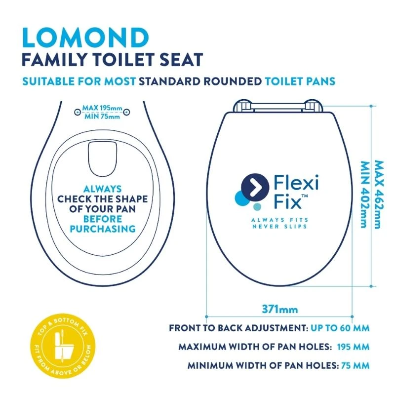 Croydex Lomond Stick 'N' Lock Family Toilet Seat - White 6 Croydex Lomond Stick 'N' Lock Family Toilet Seat - White - Image 4