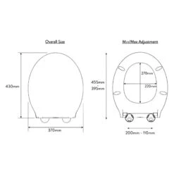 Croydex Michigan Flexi-Fix Toilet Seat - White -Home Bathroom croydex michigan flexi fix toilet seat white wl601622h 3
