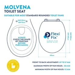 Croydex Molvena Flexi-Fix Wood Toilet Seat - Walnut Effect 9 Croydex Molvena Flexi-Fix Wood Toilet Seat - Walnut Effect -Home Bathroom croydex molvena flexi fix wood toilet seat walnut effect wl610477h 3