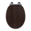 Croydex Montoro Walnut Effect Flexi-Fix Toilet Seat