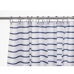 Croydex Navy Pinstripe Textile Shower Curtain 7 Croydex Navy Pinstripe Textile Shower Curtain -Home Bathroom croydex navy pinstripe textile shower curtain af290334h 2