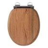 Croydex Rutland Flexi-Fix Toilet Seat - Solid Oak -Home Bathroom croydex rutland flexi fix toilet seat solid oak wl602376h