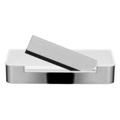 Croydex Shower Shelf With Wiper Blade - White/Chrome -Home Bathroom croydex shower shelf with wiper blade white chrome qm950022 2