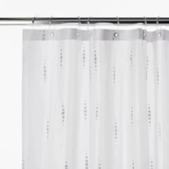 Croydex Silver Dotty Shower Curtain 7 Croydex Silver Dotty Shower Curtain -Home Bathroom croydex silver dotty shower curtain af671040h 1