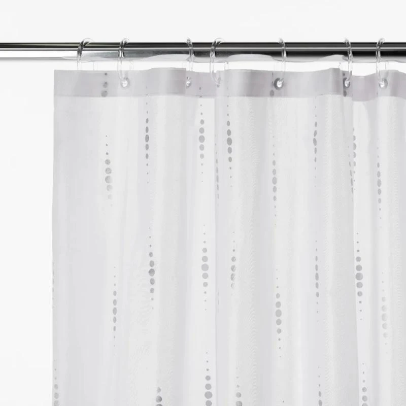 Croydex Silver Dotty Shower Curtain 4 Croydex Silver Dotty Shower Curtain - Image 2