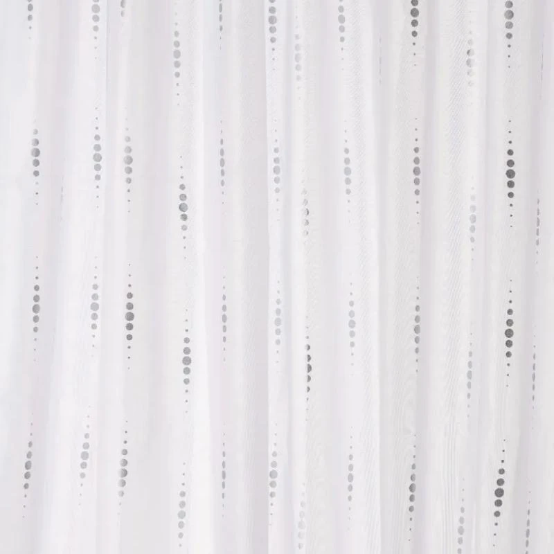 Croydex Silver Dotty Shower Curtain 3 Croydex Silver Dotty Shower Curtain