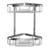 Croydex Slimline Aluminium Two Tier Corner Basket - Chrome
