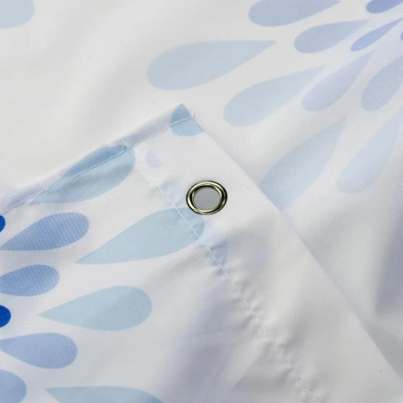 Croydex Splash Shower Curtain - White/Blue 5 Croydex Splash Shower Curtain - White/Blue - Image 3
