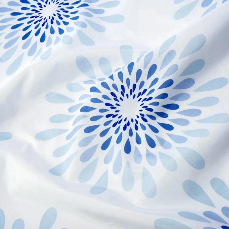 Croydex Splash Shower Curtain - White/Blue 3 Croydex Splash Shower Curtain - White/Blue