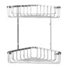 Croydex Stainless Steel Large Two Tier Corner Basket - Chrome