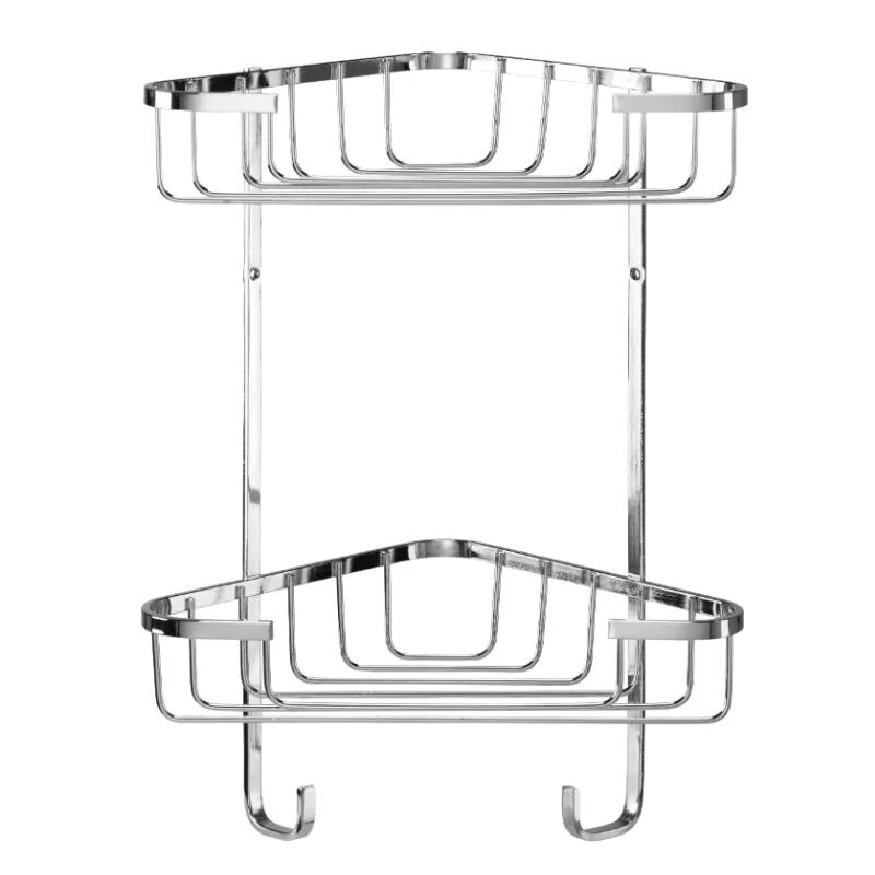 Croydex Stainless Steel Medium Two Tier Corner Basket - Chrome 3 Croydex Stainless Steel Medium Two Tier Corner Basket - Chrome