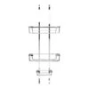 Croydex Stainless Steel Over-Hook Three Tier Basket - Chrome -Home Bathroom croydex stainless steel over hook three tier basket chrome qm394341