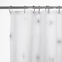 Croydex Stellar Shower Curtain - White -Home Bathroom croydex stellar shower curtain white af584740 1