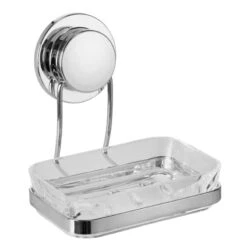 Croydex Stick 'N' Lock Soap Dish And Holder - Chrome -Home Bathroom croydex stick n lock soap dish and holder chrome qm291941 2