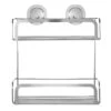 Croydex Stick 'N' Lock Two Tier Cosmetic Basket - Chrome