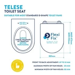 Croydex Telese D-Shaped Stick 'N' Lock Toilet Seat - White 9 Croydex Telese D-Shaped Stick 'N' Lock Toilet Seat - White -Home Bathroom croydex telese d shaped stick n lock toilet seat white wl610722h 3