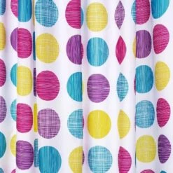 Croydex Textured Dots Shower Curtain - Multi-Colour