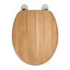 Croydex Tramonti Flexi-Fix Wood Toilet Seat - Oak Effect