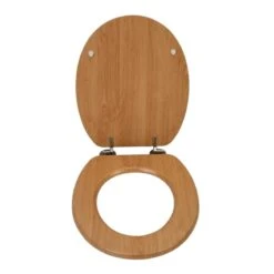 Croydex Tramonti Flexi-Fix Wood Toilet Seat - Oak Effect -Home Bathroom croydex tramonti flexi fix wood toilet seat oak effect wl610576h 2