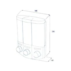 Croydex Triple Shampoo/Soap Dispenser - Chrome -Home Bathroom croydex triple shampoo soap dispenser chrome pa661041 3