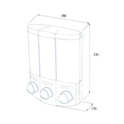 Croydex Triple Shampoo/Soap Dispenser - White -Home Bathroom croydex triple shampoo soap dispenser white pa660722 3