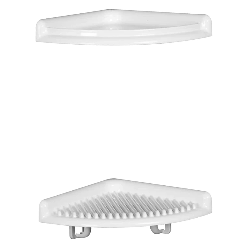 Croydex Two Tier Corner Shelf - White 3 Croydex Two Tier Corner Shelf - White