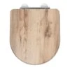 Croydex Varese Flexi-Fix Wood Toilet Seat - Grey Oak Effect