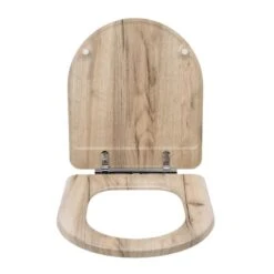 Croydex Varese Flexi-Fix Wood Toilet Seat - Grey Oak Effect -Home Bathroom croydex varese flexi fix wood toilet seat grey oak effect wl610131h 2