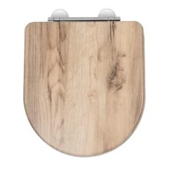 Croydex Varese Flexi-Fix Wood Toilet Seat - Grey Oak Effect