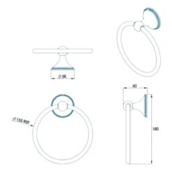 Croydex Westminster Towel Ring - Chrome 9 Croydex Westminster Towel Ring - Chrome -Home Bathroom croydex westminster towel ring chrome qm201541 3