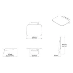 Croydex White And Chrome Shower Seat -Home Bathroom croydex white and chrome shower seat ap120122 3