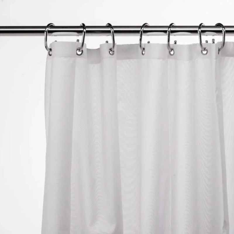 Croydex White Plain Shower Curtain 4 Croydex White Plain Shower Curtain - Image 2