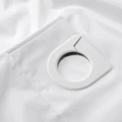 Croydex White Textile Hook 'N' Hang Shower Curtain -Home Bathroom croydex white textile hook n hang shower curtain af289022 3