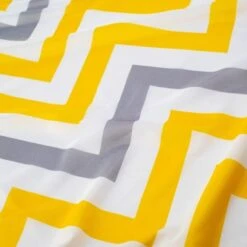 Croydex Yellow And Grey Chevron Textile Shower Curtain -Home Bathroom croydex yellow and grey chevron textile shower curtain af290401h 2