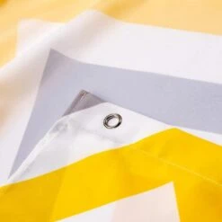 Croydex Yellow And Grey Chevron Textile Shower Curtain -Home Bathroom croydex yellow and grey chevron textile shower curtain af290401h 3