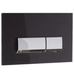 Fluidmaster T-Series Vivente Dual Flush Glass Plate - Black