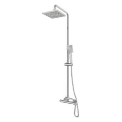 Gainsborough Square Dual Outlet Bar Mixer Shower - Chrome