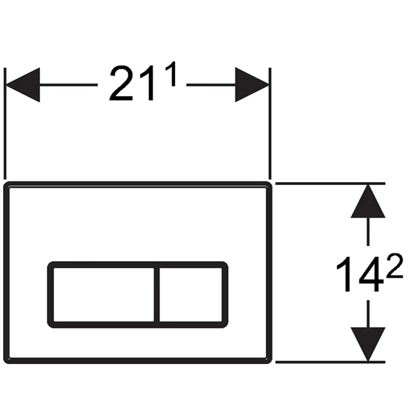 Geberit Kappa50 Dual Flush Plate - Alpine White 4 Geberit Kappa50 Dual Flush Plate - Alpine White - Image 2