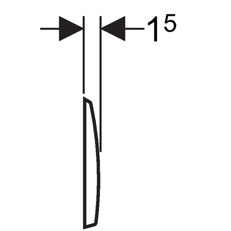 Geberit Kappa50 Dual Flush Plate - Alpine White 5 Geberit Kappa50 Dual Flush Plate - Alpine White - Image 3