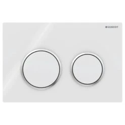 Geberit Omega 20 Dual Flush Plate - White/bright Chrome