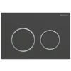 Geberit Omega20 Dual Flush Plate - Matt Black / Chrome -Home Bathroom geberit omega20 dual flush plate matt black chrome 115.085.14.1